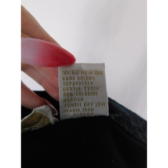 The Lounge Collection Shirt Womens Large Black Crushed Velvet Boatneck Velour - Picture 12 of 12